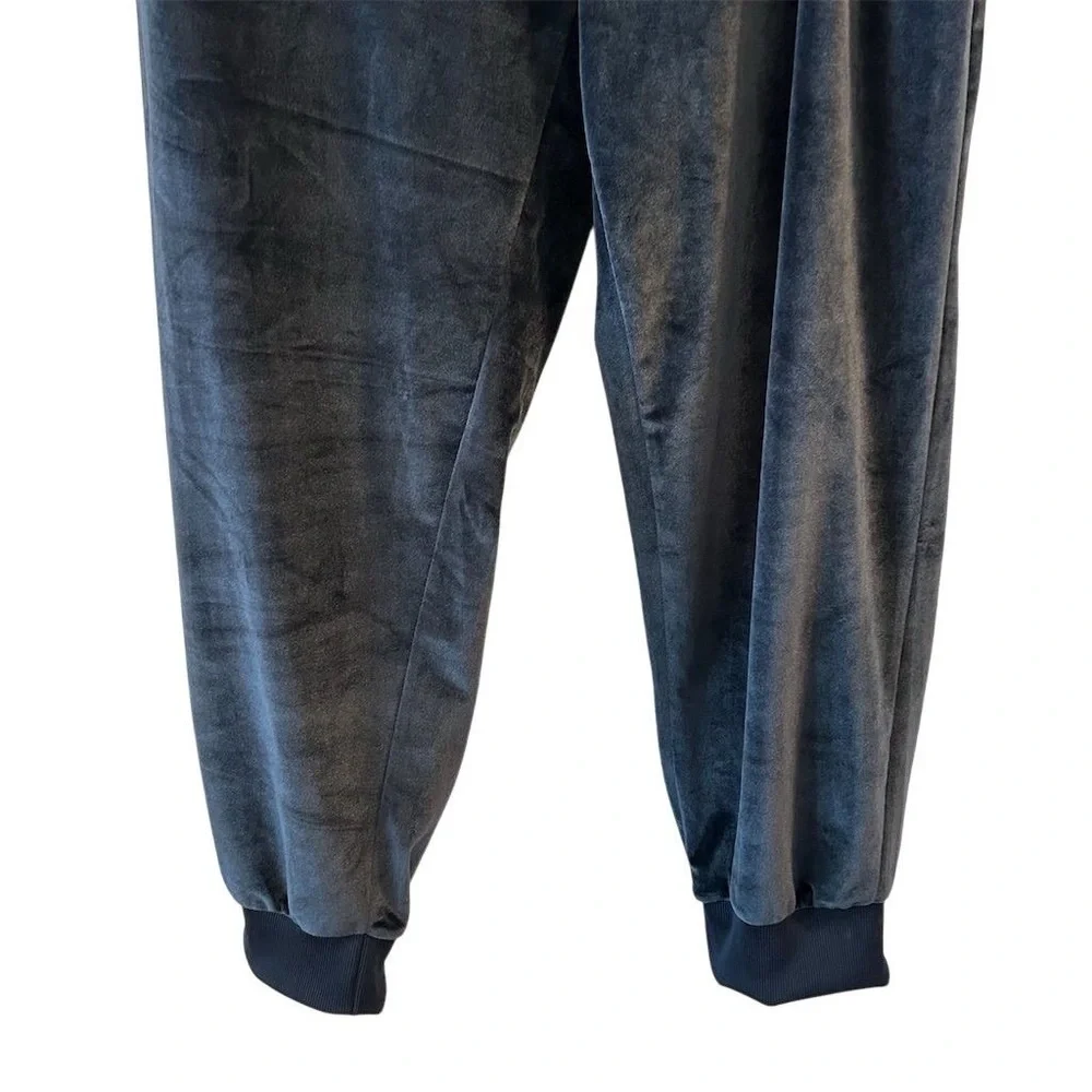 True Religion‎ Men's 3XL Blue Velour Jogger Pants Elastic Waist 28